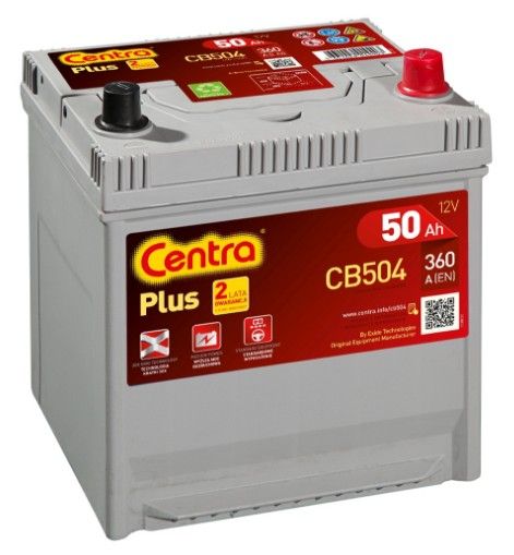 Аккумулятор Centra Plus CB504 (50 А/ч), 360A R+